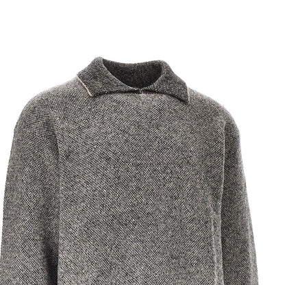 Emporio Armani Mohair-blend sweater with collar