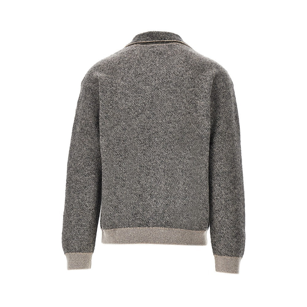 Emporio Armani Mohair-blend sweater with collar