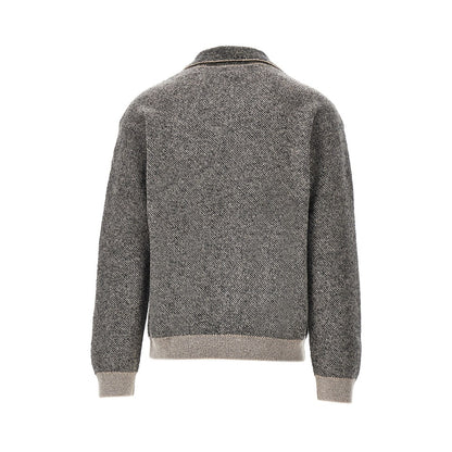 Emporio Armani Mohair-blend sweater with collar