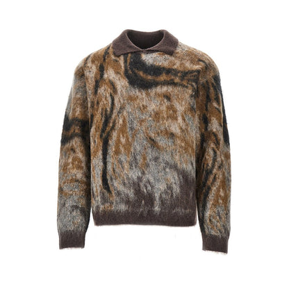 Emporio Armani Mohair-blend sweater with collar