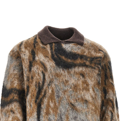 Emporio Armani Mohair-blend sweater with collar