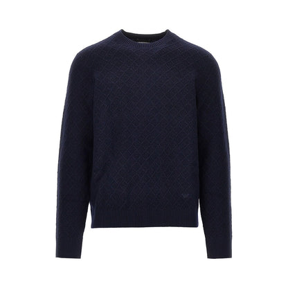 EMPORIO ARMANI Knitted sweater with diamonds motif