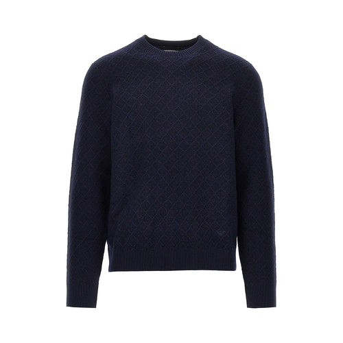 EMPORIO ARMANI Knitted sweater with diamonds motif