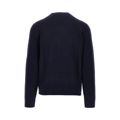 EMPORIO ARMANI Knitted sweater with diamonds motif