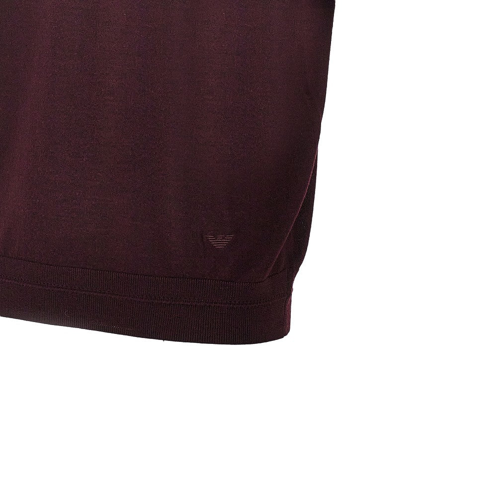 EMPORIO ARMANI Virgin wool and silk polo shirt