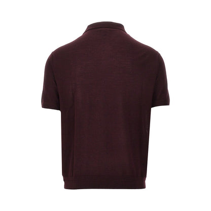 EMPORIO ARMANI Virgin wool and silk polo shirt