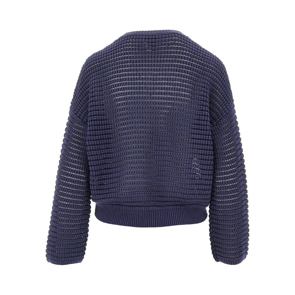 EMPORIO ARMANI Openworked cashmere blend sweater