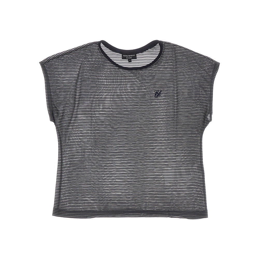 EMPORIO ARMANI ICON striped knitted top