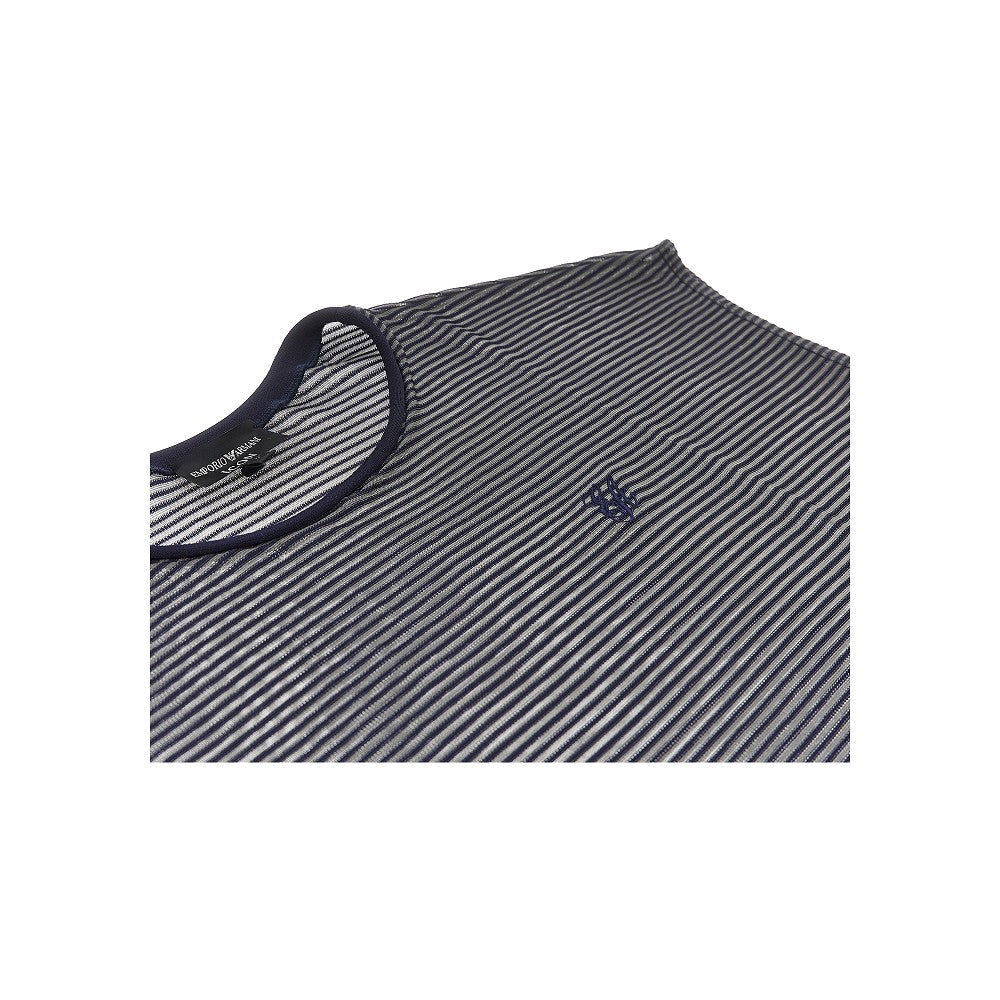 EMPORIO ARMANI ICON striped knitted top