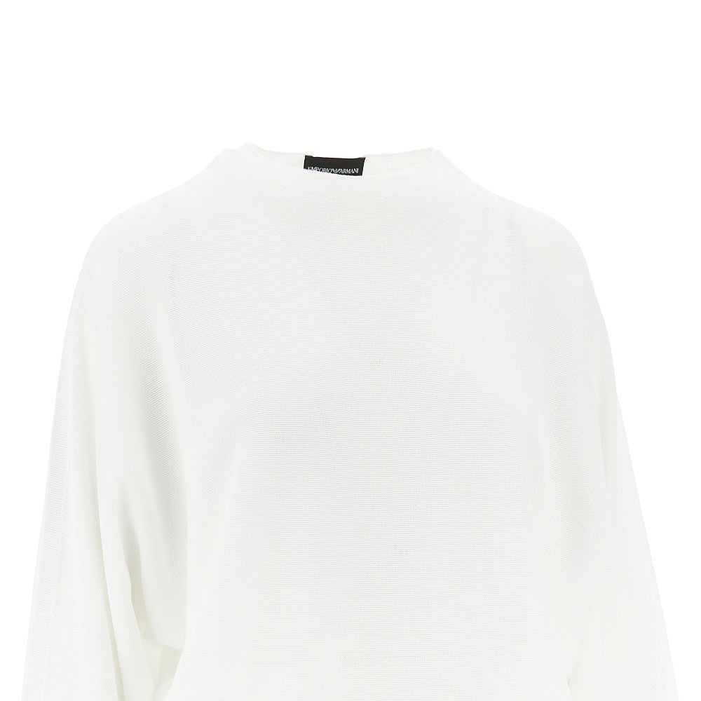 EMPORIO ARMANI Knitted top with batwing sleeves