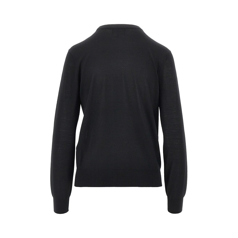 EMPORIO ARMANI Strass Eagle motif wool sweater