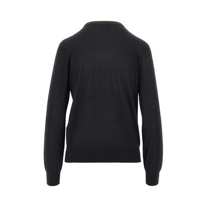 EMPORIO ARMANI Strass Eagle motif wool sweater