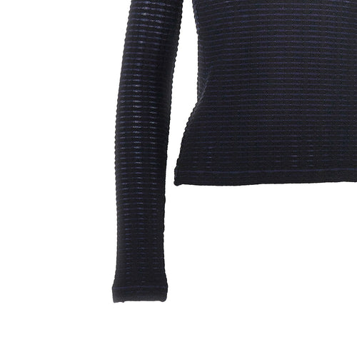 EMPORIO ARMANI Striped jacquard jersey top