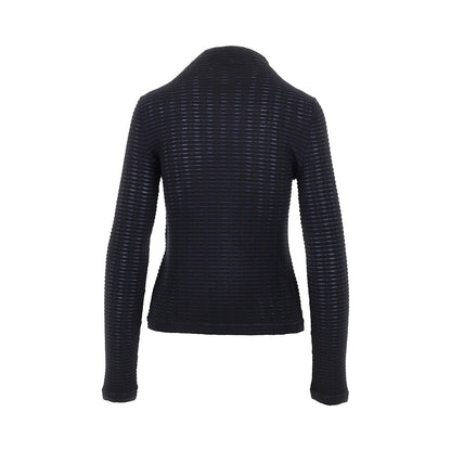 EMPORIO ARMANI Striped jacquard jersey top