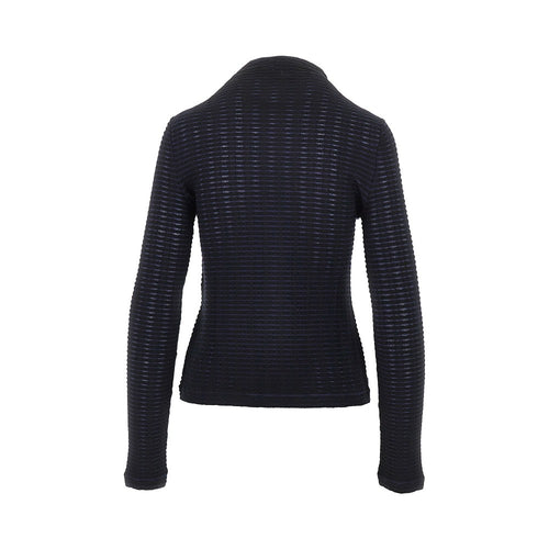 EMPORIO ARMANI Striped jacquard jersey top