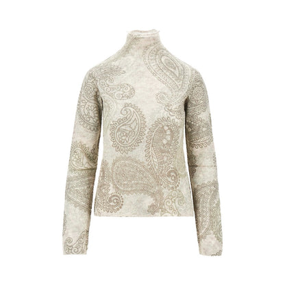 EMPORIO ARMANI Knitted sweater with Paisley print