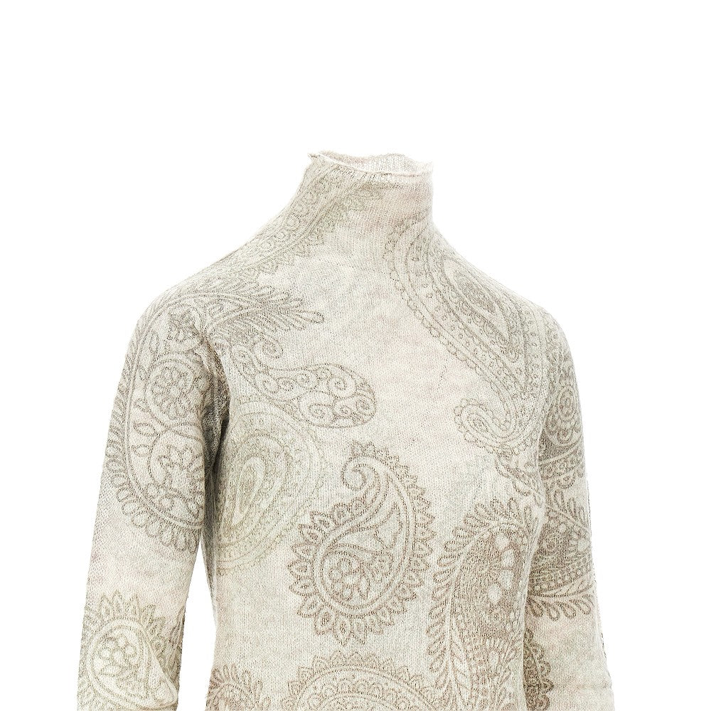 EMPORIO ARMANI Knitted sweater with Paisley print