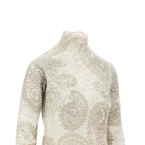 EMPORIO ARMANI Knitted sweater with Paisley print