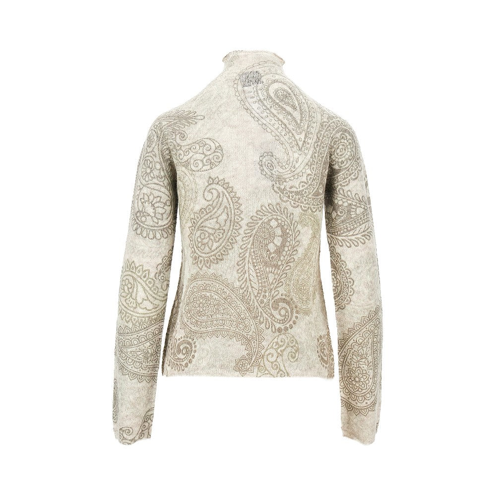 EMPORIO ARMANI Knitted sweater with Paisley print