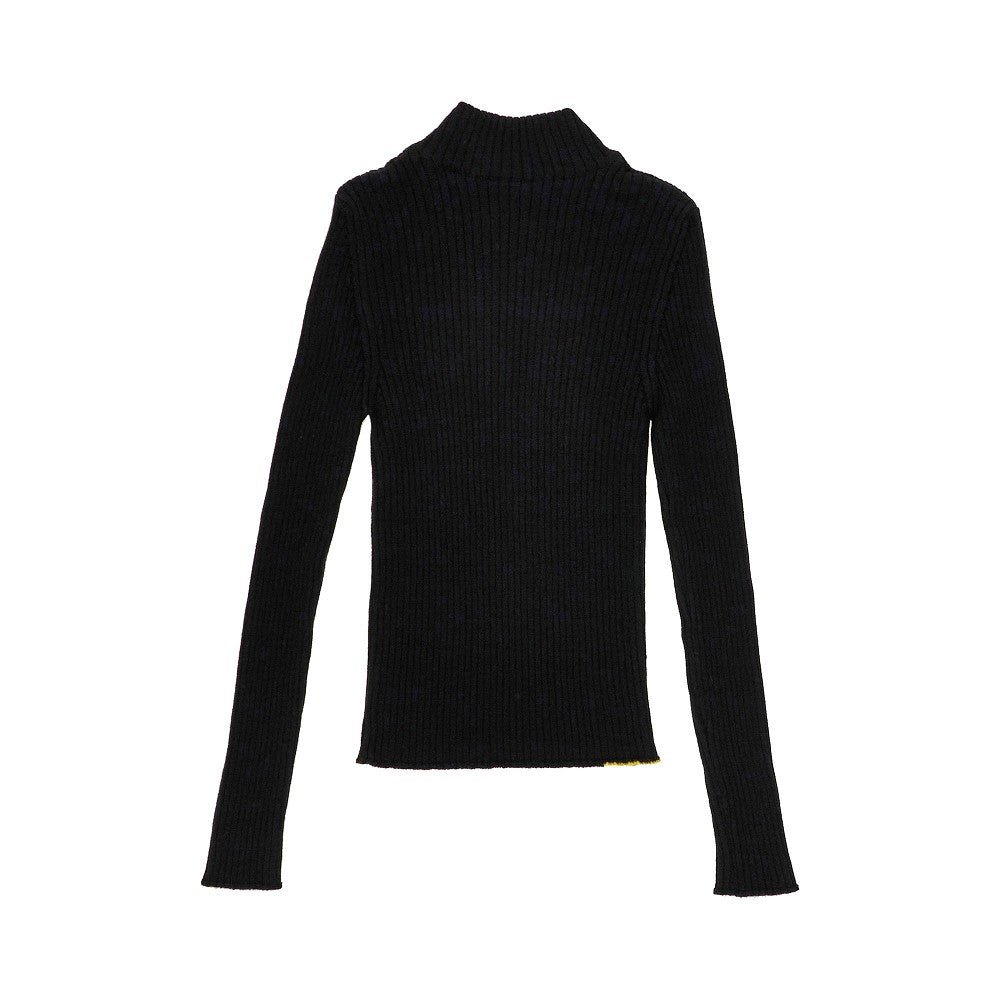FENDI Ribbed knit mock turtleneck top