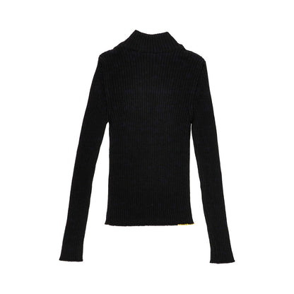 FENDI Ribbed knit mock turtleneck top