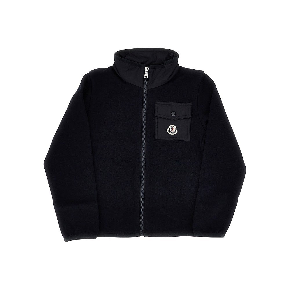MONCLER Jersey full-zip sweatshirt with nylon details