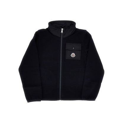 MONCLER Jersey full-zip sweatshirt with nylon details