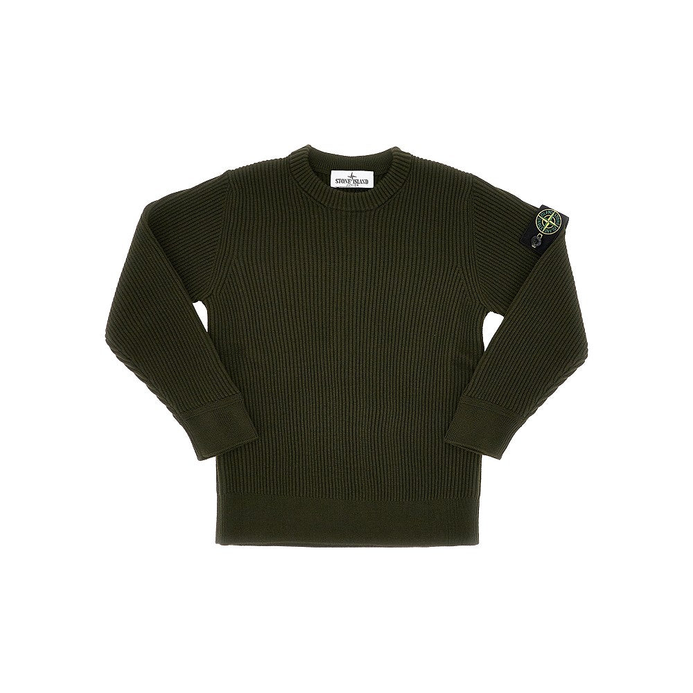 STONE ISLAND English rib wool sweater