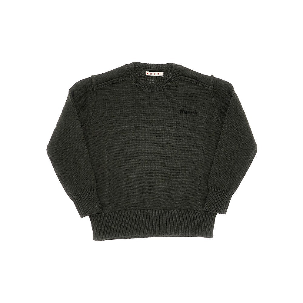 MARNI Wool-blend sweater with logo embroidery