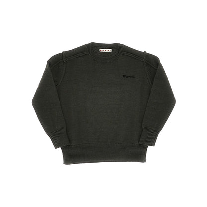 MARNI Wool-blend sweater with logo embroidery