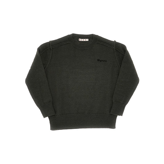 MARNI Wool-blend sweater with logo embroidery