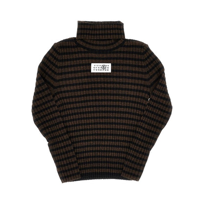 MM6 Maison Margiela Knitted turtleneck with striped motif