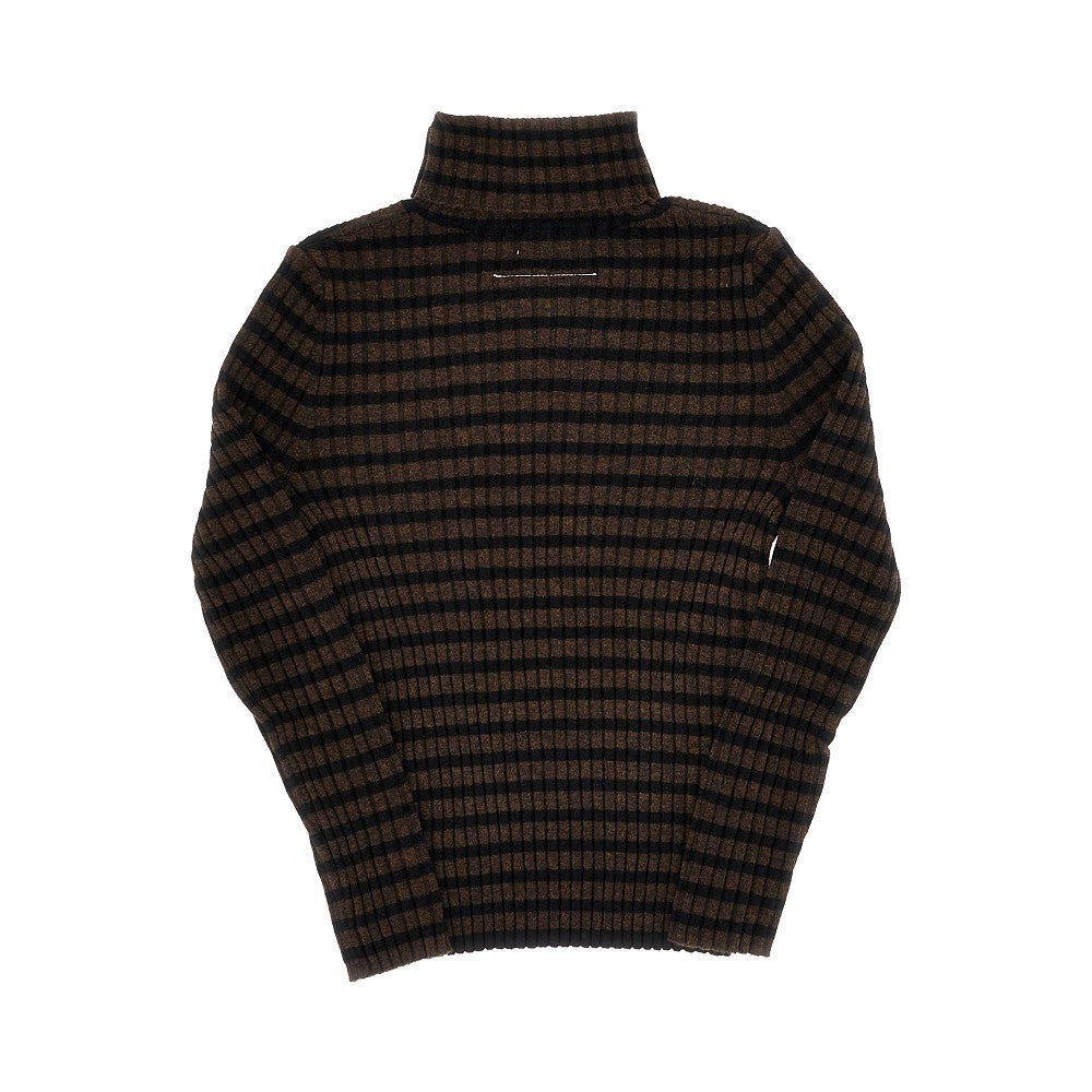 MM6 Maison Margiela Knitted turtleneck with striped motif