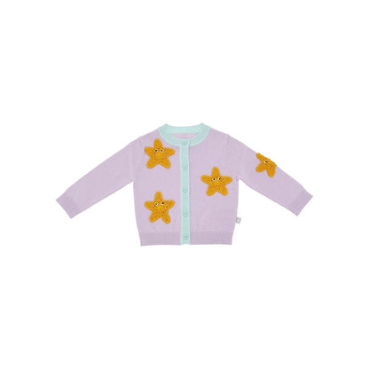 STELLA MCCARTNEY Cotton cardigan with embroidered stars