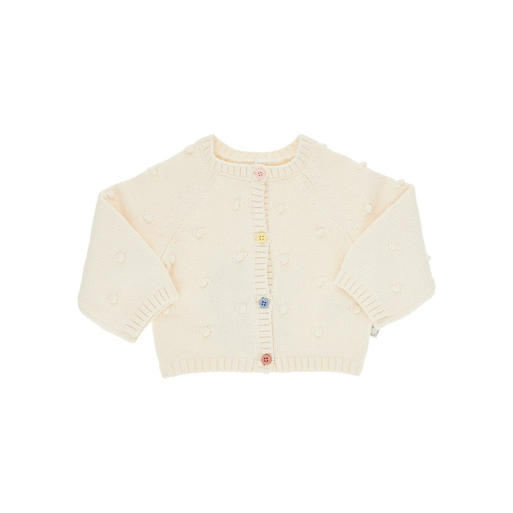 STELLA MCCARTNEY Raised dots cotton and wool cardigan