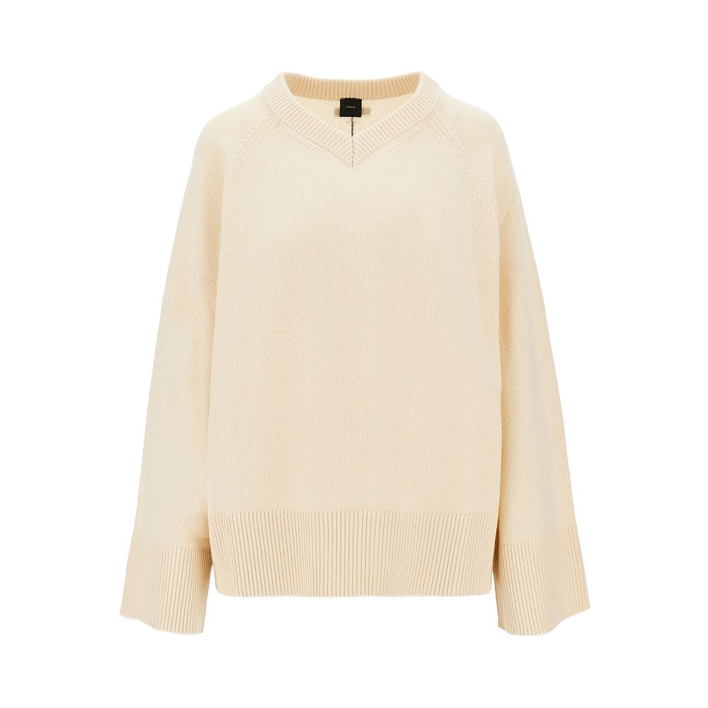 PINKO Wool and cashmere V-neck sweater