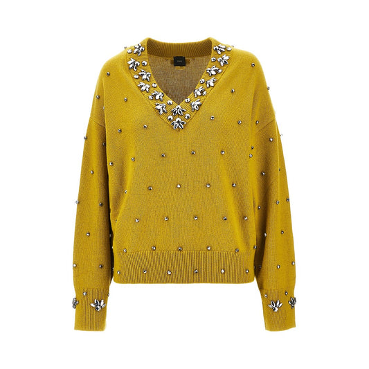 PINKO Jewelled wool and cashmere sweater