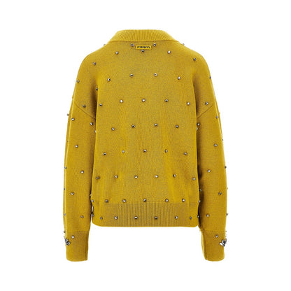 PINKO Jewelled wool and cashmere sweater