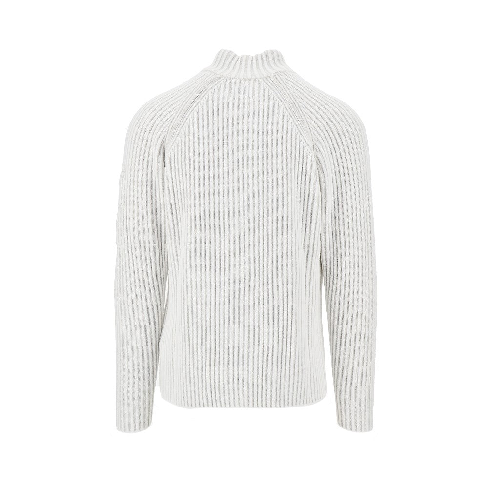 C.P. Company Ribbed wool-blend full-zip cardigan