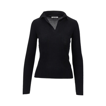MAX MARA Cashmere and silk-blend knitted polo shirt