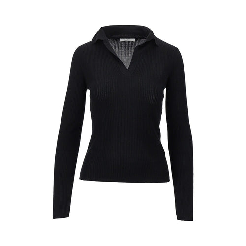 MAX MARA Cashmere and silk-blend knitted polo shirt