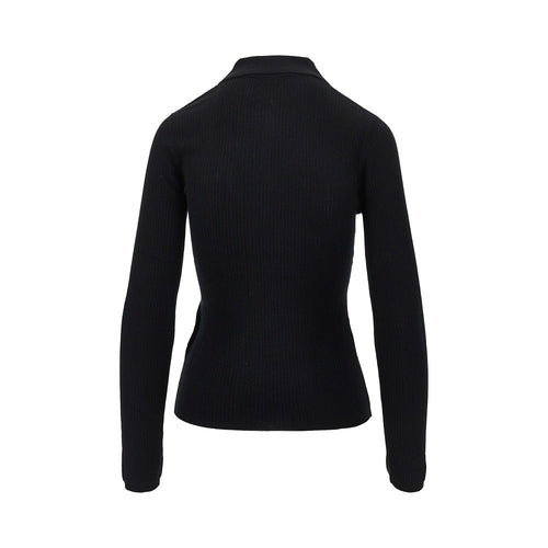 MAX MARA Cashmere and silk-blend knitted polo shirt