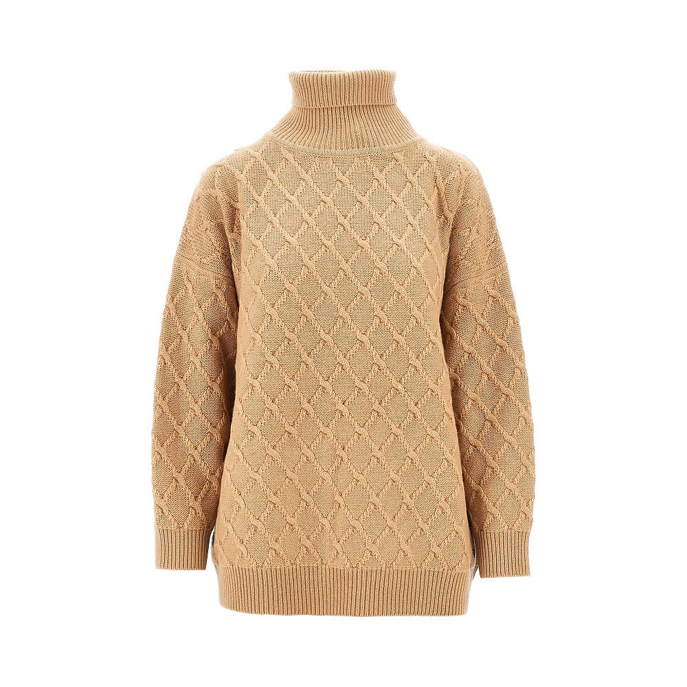 MAX MARA Lozenge wool and cashmere sweater