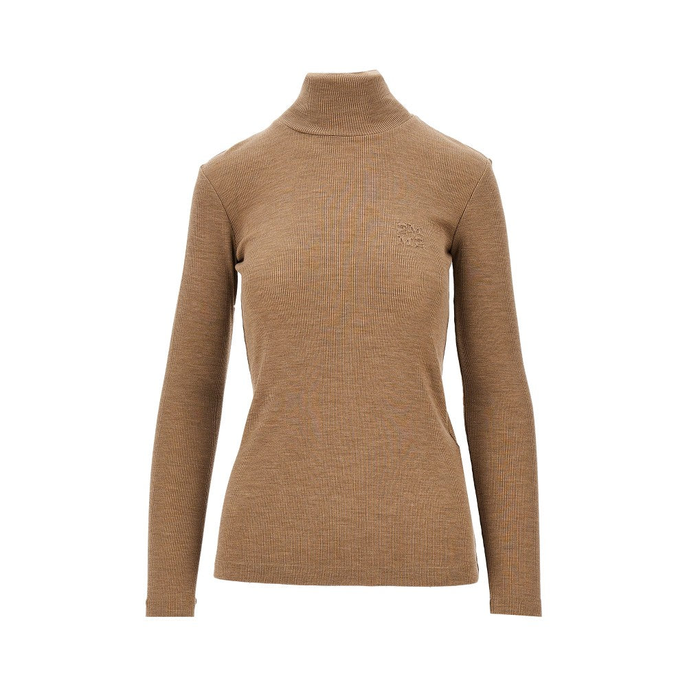 MAX MARA Wool jersey turtleneck top