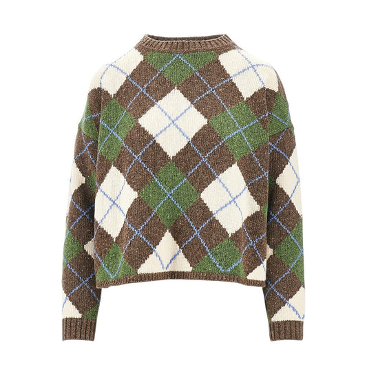 Weekend Max Mara Argyle wool-blend sweater