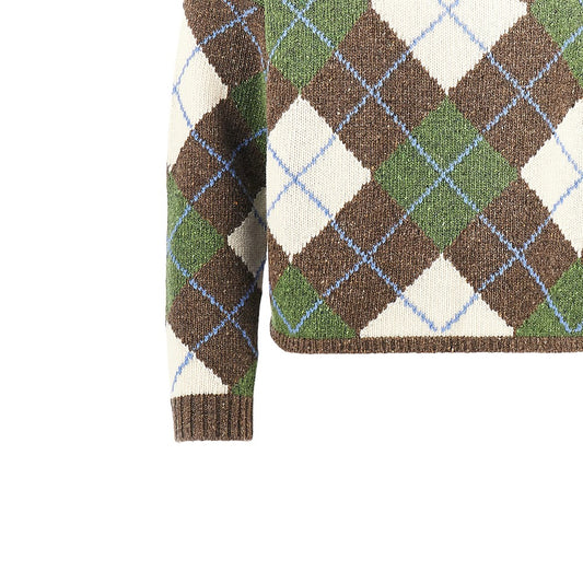Weekend Max Mara Argyle wool-blend sweater