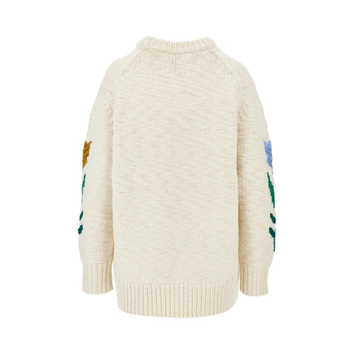 Chloé Flowers intarsia oversized wool sweater