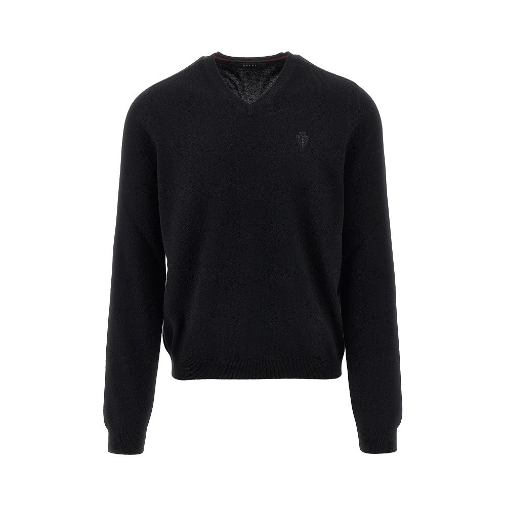 GUCCI Cashmere sweater with logo embroidery