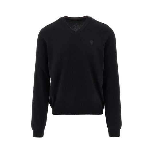 GUCCI Cashmere sweater with logo embroidery