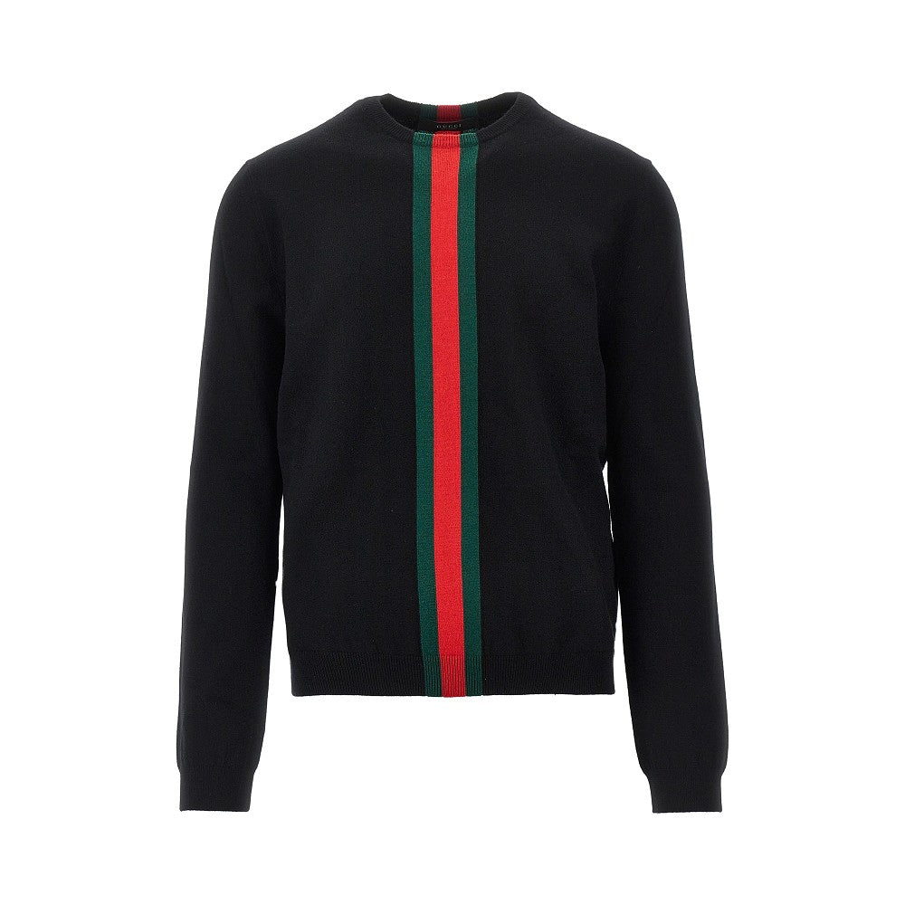 GUCCI Cashmere sweater with Web Ribbon